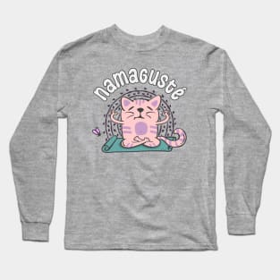 Funny Yoga Cat Namaste Nomeguste Long Sleeve T-Shirt